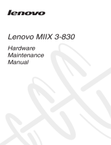 Lenovo Miix Series User Miix 3 830 User manual