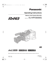 Panasonic AJ-HPX 3000G Owner's manual