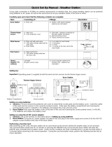 La Crosse Technology WS-2310TWC Quick Setup Manual