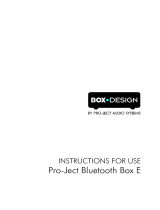 Pro-Ject Bluetooth Box E User manual