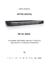 Mytek Digital 8X192 Series ADAT Bundle Owner's manual