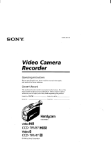 Sony CCD-TRV81 User manual