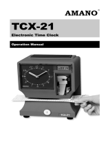 Amano Time Partner TCX-11 Owner's manual
