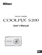 Nikon Coolpix S200 User manual