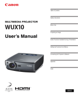 Canon REALiS LCOS WUX10 User manual