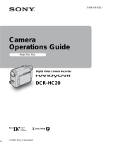 Sony DCR-HC20 User manual