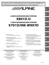 Alpine X X801DC-U Owner's manual