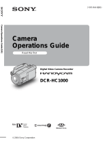 Sony DCR-HC1000 User manual