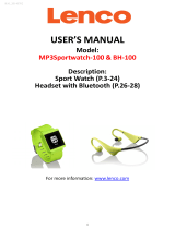Lenco MP3 SportWatch 100 & BH-100 Owner's manual