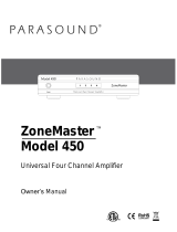Parasound ZoneMaster Model 450 Owner's manual