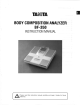 Tanita BF 350 Owner's manual