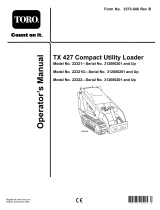 Toro TX 427 Compact Utility Loader User manual