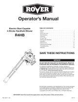 Rover R4HB Blower User manual