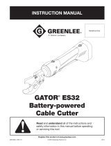 Greenlee Gator ES32 Battery-powered Cable Cutter User manual