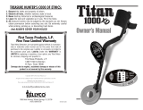 Bounty Hunter Titan 1000XD Owner's manual