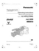 Panasonic AJ-HPX 2700G User manual
