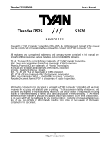 Tyan THUNDER I7525 User manual