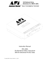 AFi MT-2400 Owner's manual