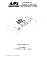 American Fibertek MR-440C-E Owner's manual