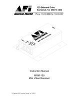 American Fibertek MRM-100 Owner's manual