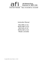 American Fibertek MXR2-SM-FX-SC Owner's manual