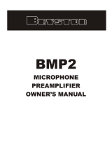 Bryston BMP2 Microphone Owner's manual