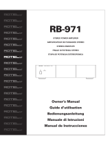 Rotel RB-971 Owner's manual