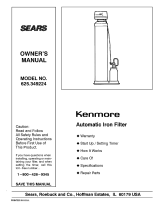 Kenmore 625349224 Owner's manual