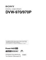 Sony DVW-970 User manual