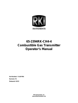 RKI Instruments 65-2394RK-CH4-4 Owner's manual