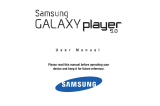 Samsung Galaxy Player 5.0 User manual