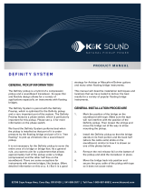 K&K Definity System Gold User manual