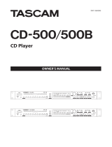 Tascam CD500 User manual