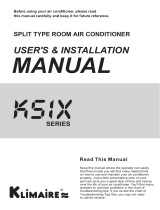 Klimaire KSIX018-H221 -O / -I Installation guide