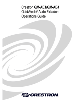 Crestron QM-AE4 User manual
