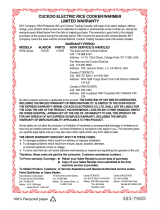 Cuckoo CRP-HF0610F Owner's manual