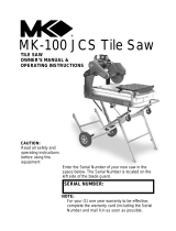 MK Diamond Products MK-100 JCS Owner's manual