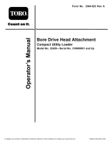 Toro Bore Drive Head Attachment, Compact Utility Loader User manual
