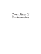 Cyrus Mono X Owner's manual