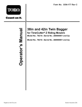 Toro 38in Twin Bagger, TimeCutter Z Riding Mowers User manual
