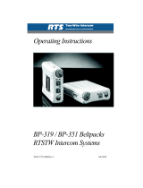 RTS Bp-319-bp-351 User manual