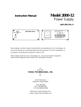 Cross Technologies 2000-12 Owner's manual