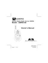 Audiovox GMRS100 User manual