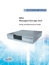 Dedicated Micros Managed Storage Unit (MSU) Installation & Operation Guide