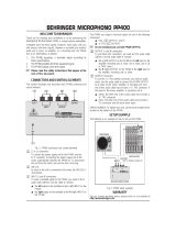 Behringer PP400 User manual
