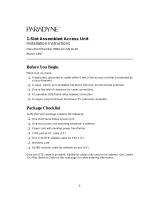 Paradyne 9000-A2-GN10-20 Installation Instructions Manual