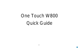 Alcatel OneTouch W800 Quick start guide
