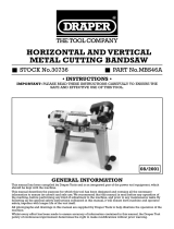 Draper 150mm Horizontal/Vertical Metal Cutting Bandsaw Operating instructions