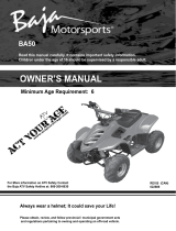 Baja motorsports BA50 Owner's manual