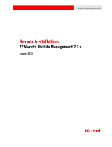 Novell ZENworks Mobile Management 2.7 Operating instructions
